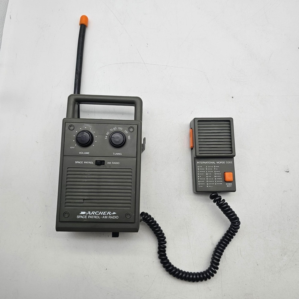 Vintage Archer Space Patrol AM Radio 60-4012 Green Morse Code Pocket Radio Shack